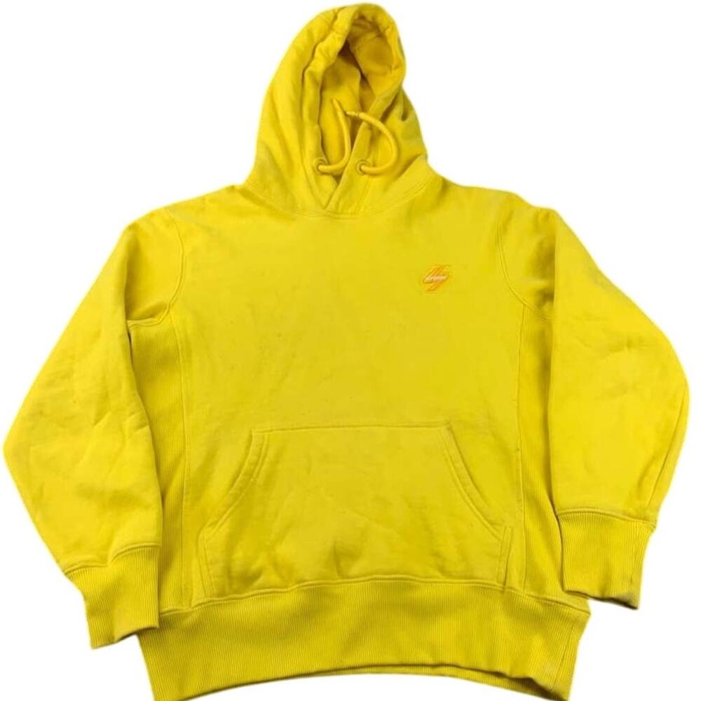 Superdry Hoodie Men S Yellow Pullover Lightning Logo Embroidery‎ Kangaroo Pouch